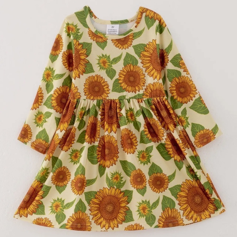 Sunflower Long Sleeve Dress NWOT